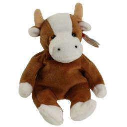 TY Beanie Baby - BESSIE the Cow (4th Gen hang tag) (9.5 inch)
