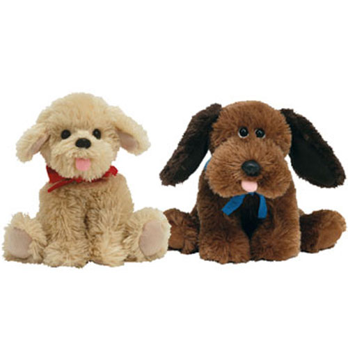 TY Beanie Babies - BISCUIT & GRAVY the Dogs ( Set of 2 - Bob Evans Exclusives )
