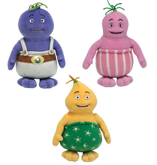TY Beanie Babies - Set of 3 BOBLINS Cartoon Characters (Set #2 - Canada/NZ/Aus Excl)