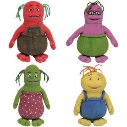 TY Beanie Babies - BOBLINS Cartoon Characters #1 (Set of 4 - Gully, Pi, Ruddle & Yam Yam) (7 inch)