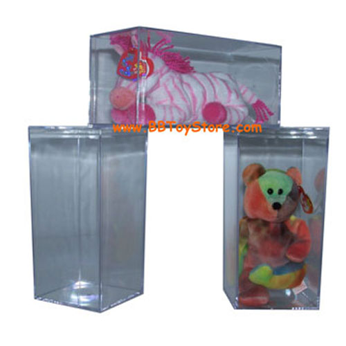 Beanie Baby Plastic Boxes (4 x 4 x 8 inches ) - Pack of 6