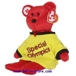 TY Beanie Baby - CANADA the Bear (Special Olympics w/ Yellow Shirt & Pin) (8.5 inch)