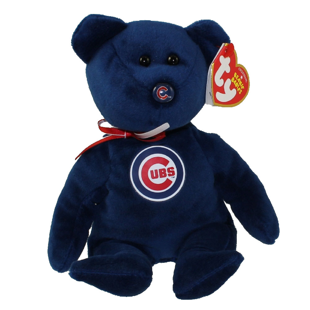 beanie cubs chicago bear ty baseball babies mlb inch bbtoystore toys plush cards shipping plushcollector mint