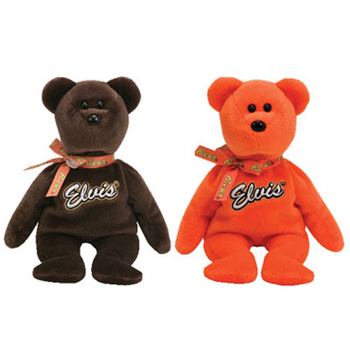 TY Beanie Babies - COCO PRESLEY Bears (Set of 2 - Orange & Brown) (Walgreen's Exclusive) (8.5 inch)