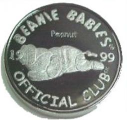 TY Beanie Baby Silver Coin - PEANUT the Elephant