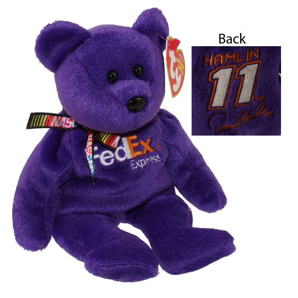 TY Beanie Baby - DENNY HAMLIN #11 the Nascar Bear (8.5 inch)