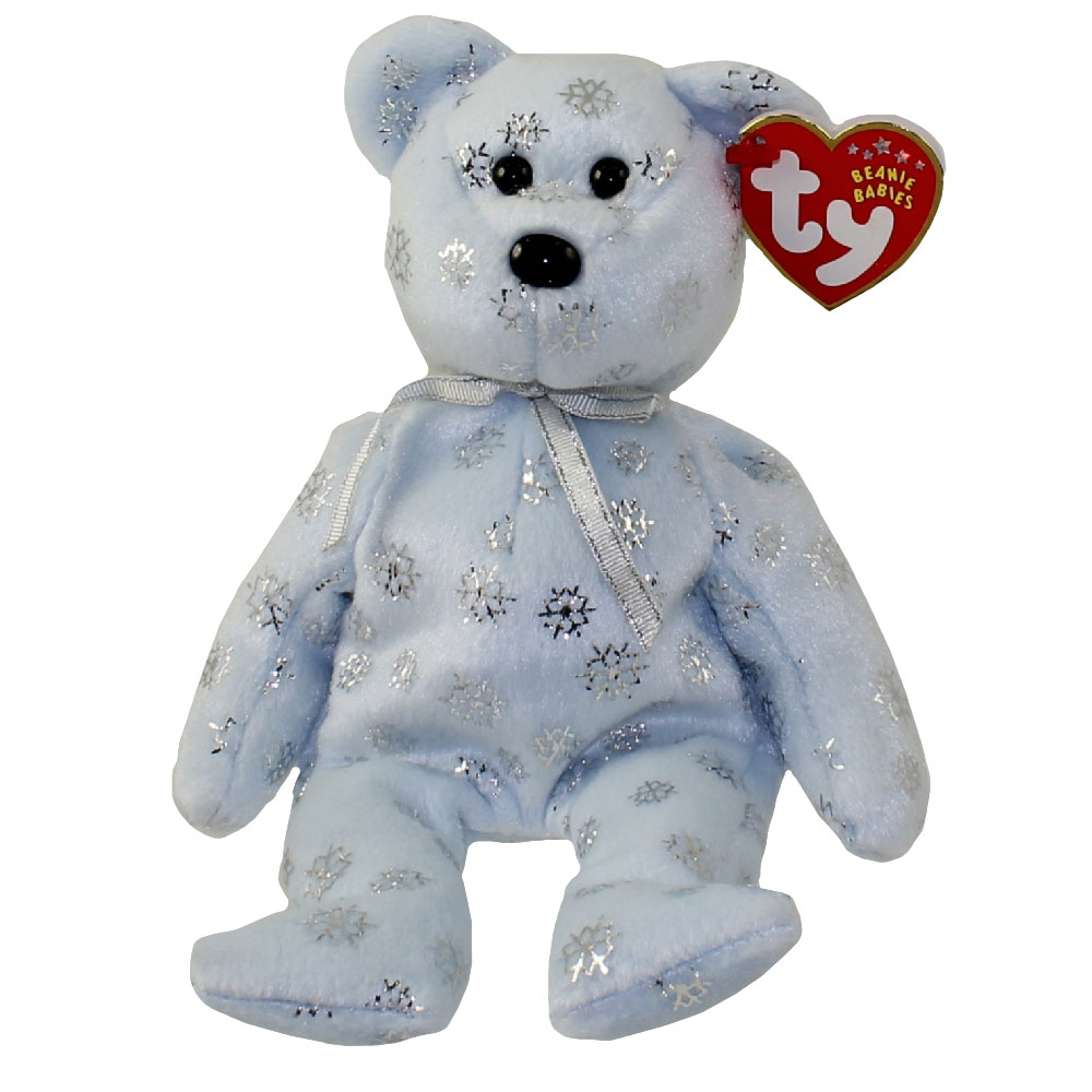 TY Beanie Baby - FLAKY the Snowflake Bear (8.5 inch)