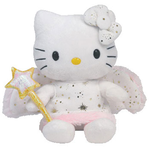 TY Beanie Baby - HELLO KITTY ( GOLD ANGEL w/WINGS ) (UK Exclusive) (7 inch)