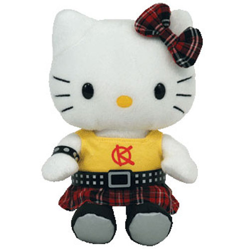 TY Beanie Baby - HELLO KITTY ( PUNK ) (UK Clinton's Exclusive)