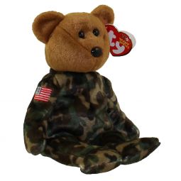 TY Beanie Baby - HERO the USO Military Bear (w/ US Flag on Arm) (8.5 inch)