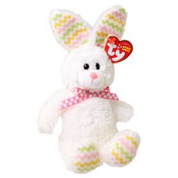 TY Beanie Baby - HIPPITY the Fuzzy White Bunny (8 inch)