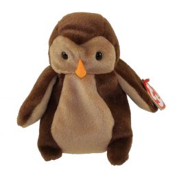 TY Beanie Baby - HOOT the Owl (4th Gen hang tag) (5 inch)