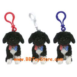 TY Beanie Babies - BO the Portuguese Water Dogs (Set of 3 - Plastic Key Clips) (3.5 inch)