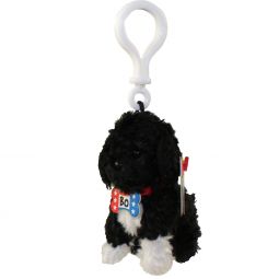 TY Beanie Baby - BO the Portuguese Water Dog ( Plastic Key Clip - White Clip ) (3.5 inch)