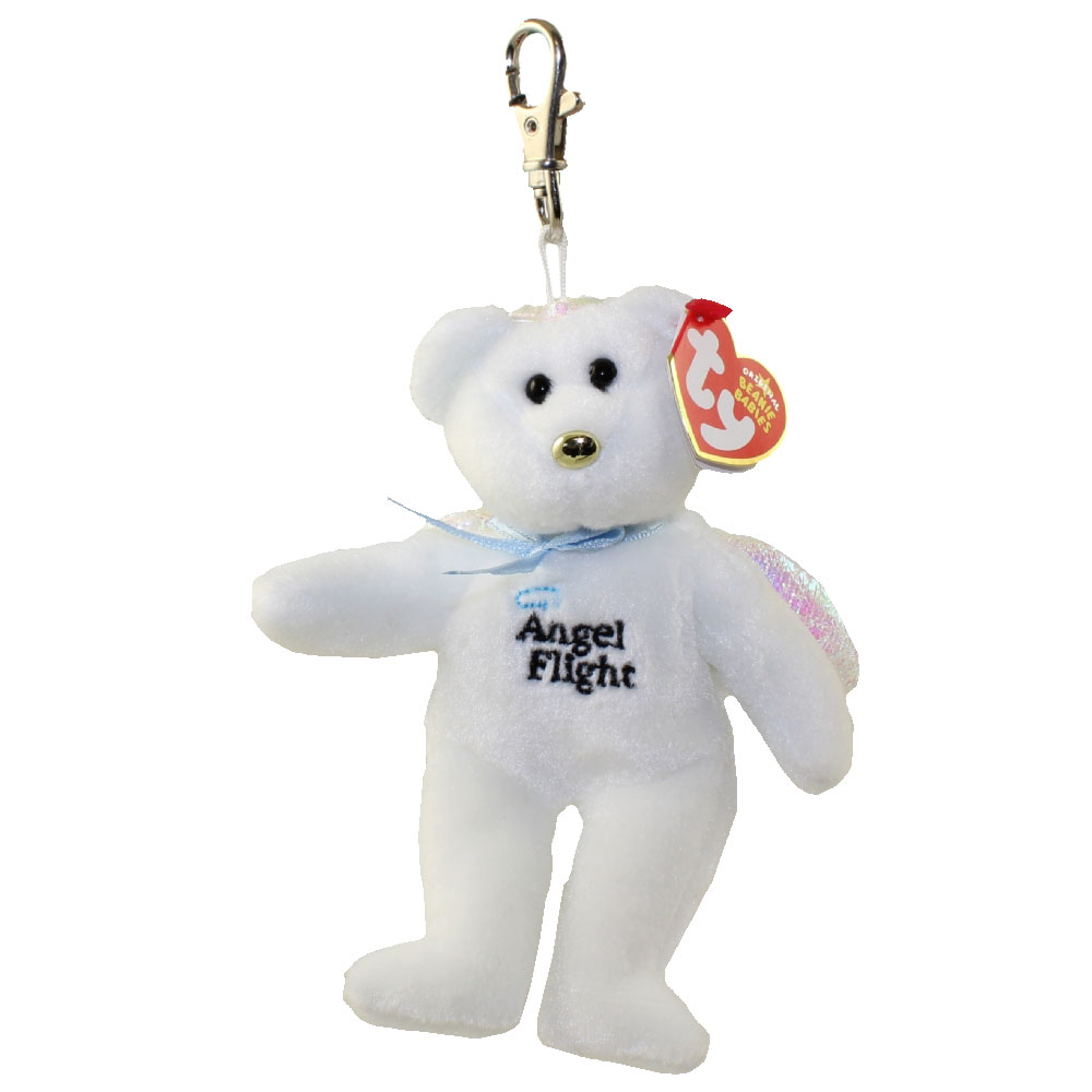 TY Beanie Baby - BRAVO the Angel Flight Bear ( Key Clip ) (Australian Exclusive)