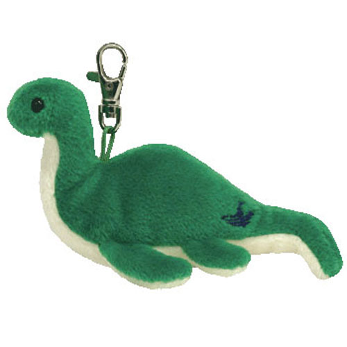 TY Beanie Baby - NESS-E the Loch Ness Monster ( Key Clip ) (UK Loch Ness Exclusive With EMBLEM)
