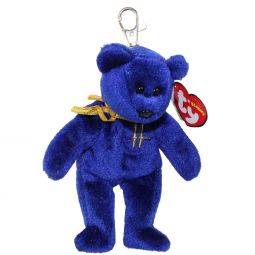 TY Beanie Baby - OMNIA the Bear ( Metal Key Clip - Harrods UK Exclusive ) (5.5 inch)