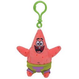 TY Beanie Baby - PATRICK STAR ( SpongeBob Squarepants - Plastic Key Clip ) (4 inch)