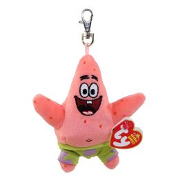 TY Beanie Baby - PATRICK STAR ( SpongeBob Squarepants - Metal Key Clip ) (4 inch)
