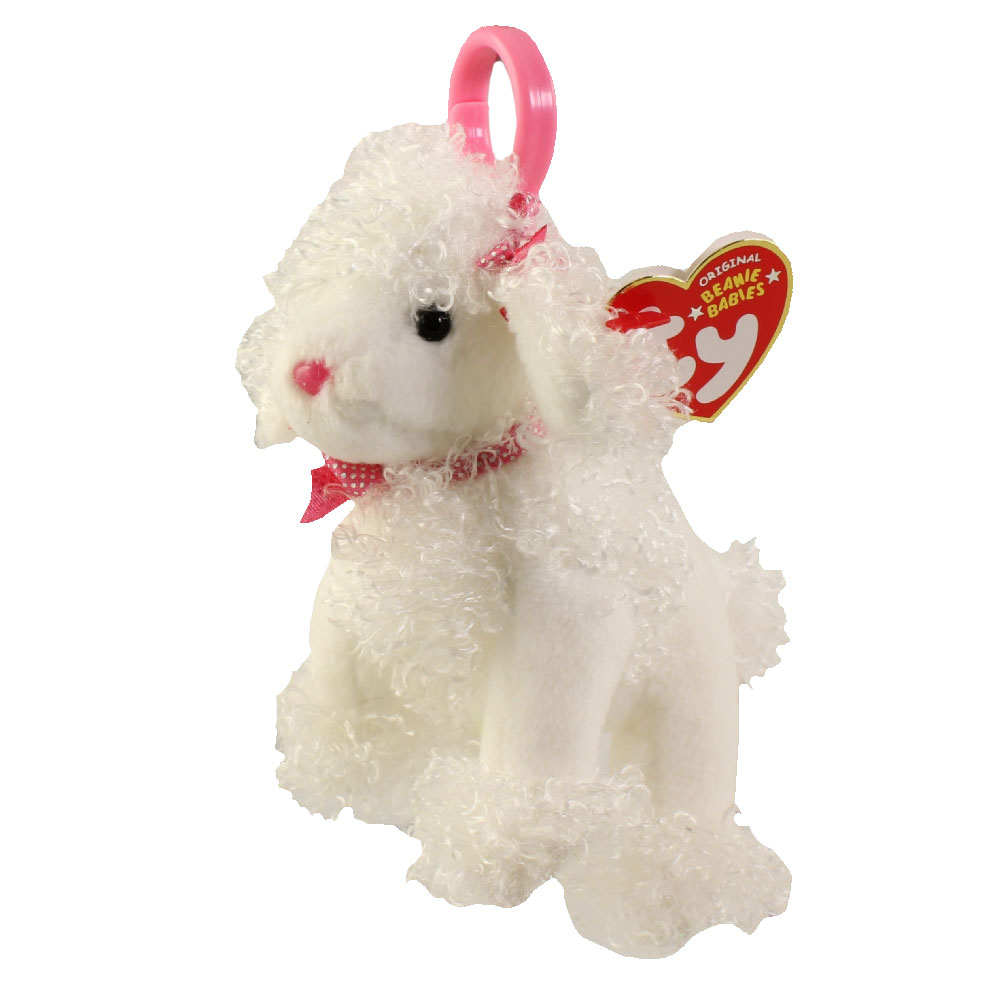 TY Beanie Baby - POOCHIE POO the Poodle Dog ( Key Clip )