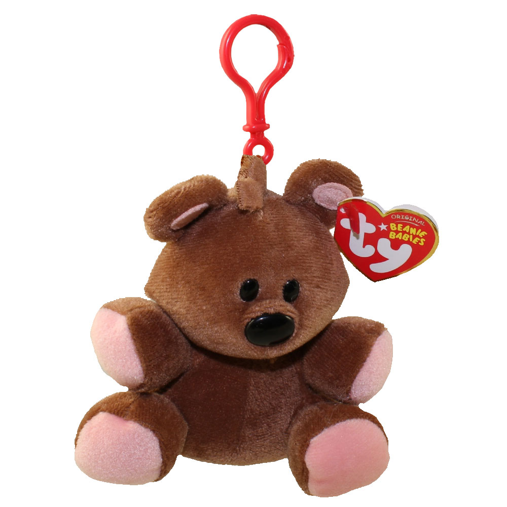 TY Beanie Baby - POOKY the Stuffed Animal Bear ( Plastic Key Clip ) (4 inch) Rare!