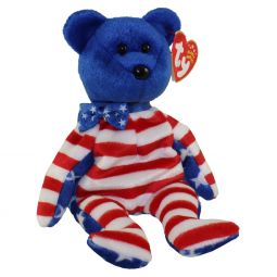TY Beanie Baby - LIBERTY the Bear (Blue Head Version) (8.5 inch)