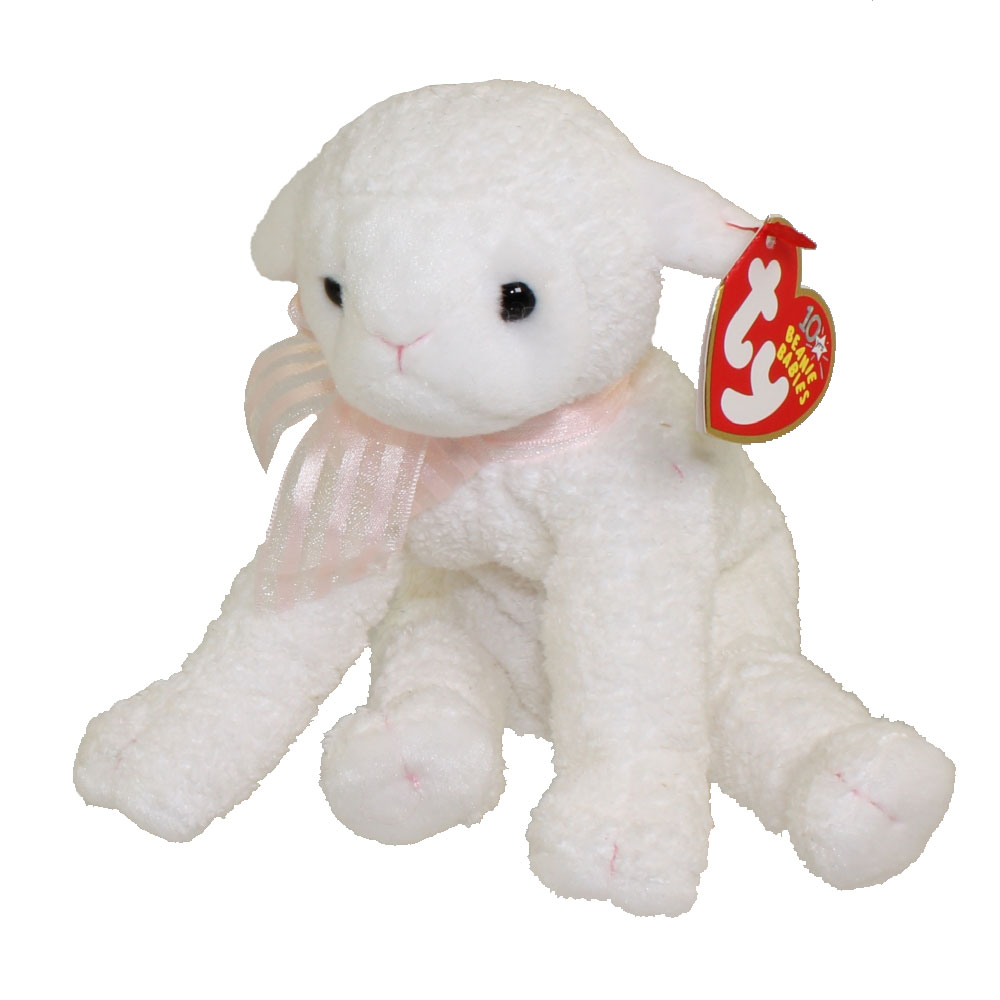 Beanie Baby Lamb on Ty Beanie Baby   Lullaby The Lamb  6 Inch   Bbtoystore Com   Toys