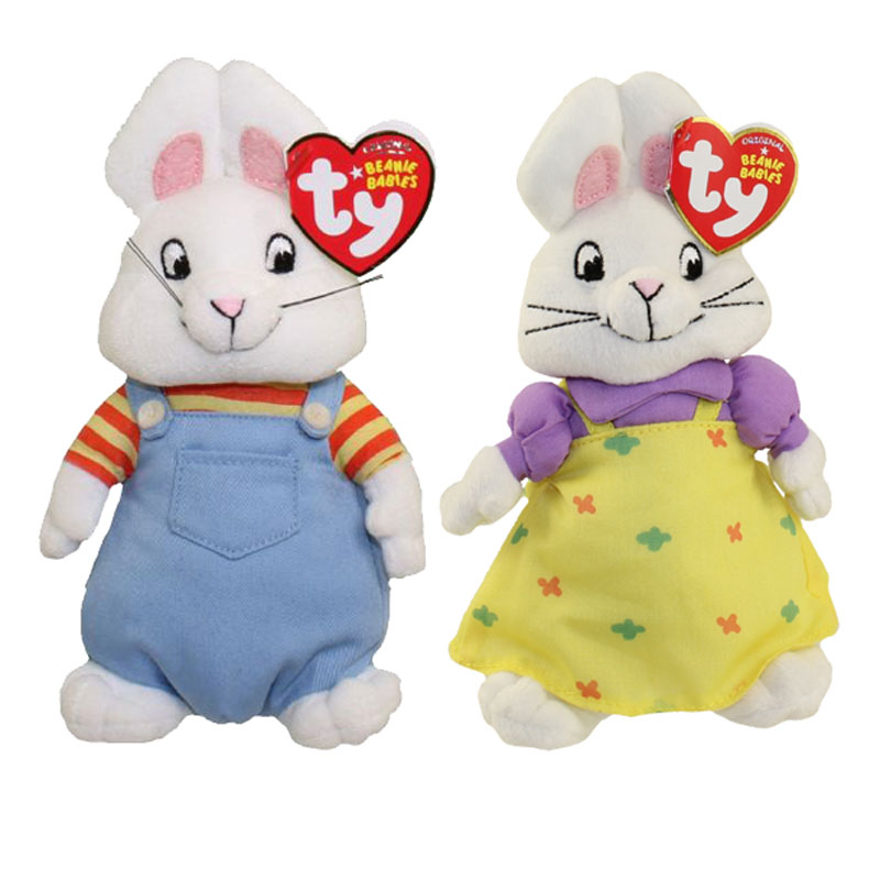 TY Beanie Babies - MAX & RUBY the Rabbits (Nick Jr. - Set of 2)