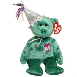 TY Beanie Baby - MAY the Teddy Birthday Bear (w/ hat) (9.5 inch)