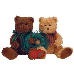 TY Beanie Babies - MERRY KISS-MAS the Holiday Bears (set of 2) (8 inch)