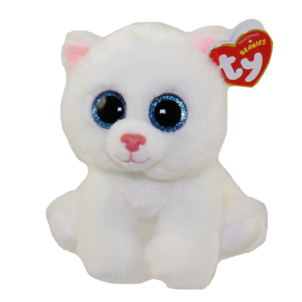 TY Beanie Baby - PEARL the White Cat (6 inch)