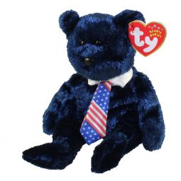 TY Beanie Baby - POPS the Bear (USA TIE Version) (8.5 inch)