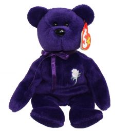 TY Beanie Baby - PRINCESS the Purple Bear (PVC Made in China Version - 1997) (8.5 inch)