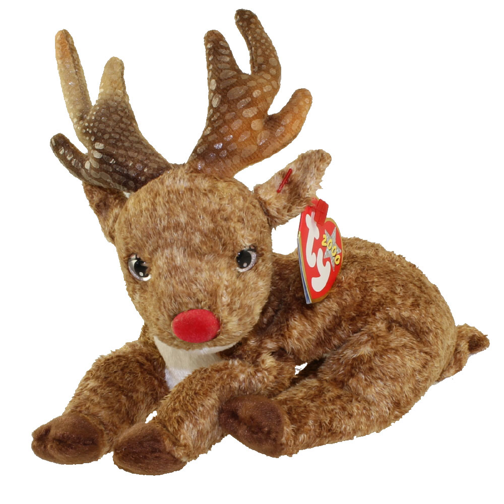 TY Beanie Baby - ROXIE the Reindeer (Red Nose) (7.5 inch): BBToyStore