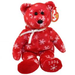 TY Beanie Baby - SNOWBELLES the Bear (Red Version) (Hallmark Gold Crown Excl) (9 inch)