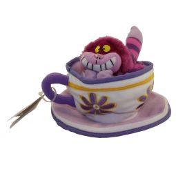 Disney Bean Bag Plush - CHESHIRE CAT TEA CUP (Alice in Wonderland)(6 inch)