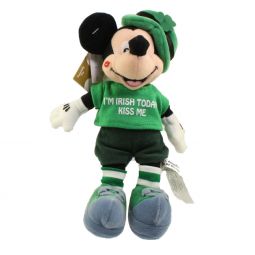 Disney Bean Bag Plush - ST.PATRICK MICKEY "I'M IRISH TODAY KISS ME" (Mickey Mouse) (10 inch)