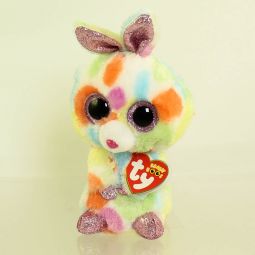 TY Beanie Boos - BLOOMY the Rainbow Bunny (Glitter Eyes)(Regular Size - 6 inch) *NON-MINT*