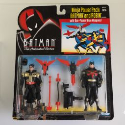 Kenner - Batman The Animated Series - Ninja Power Pack Batman & Robin Action Figures *NON-MINT*