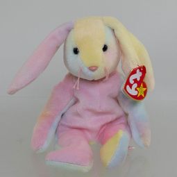 TY Beanie Baby - HIPPIE the Bunny (w/ Pink Chest) (8.5 inch) MWMTs
