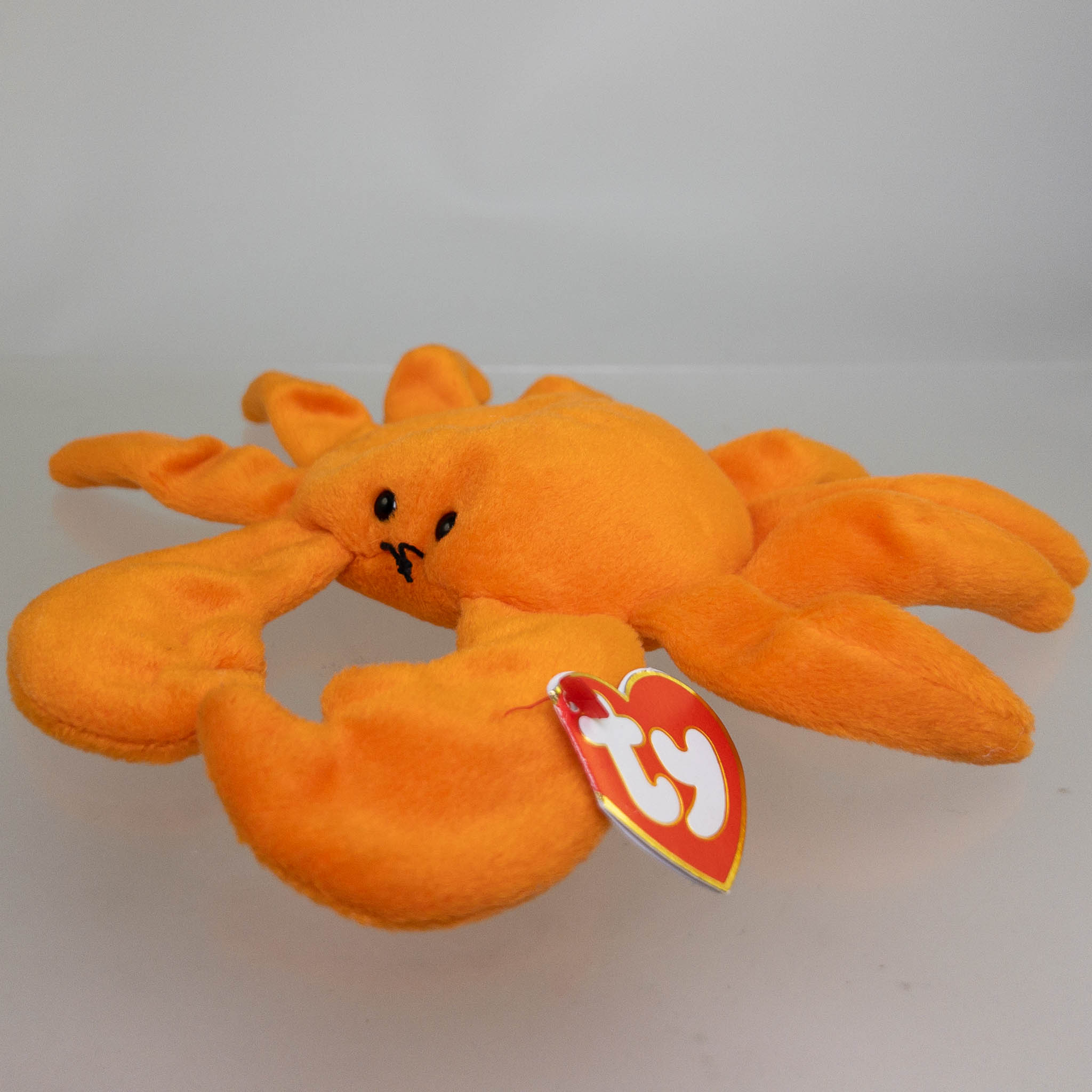 TY Beanie Baby - DIGGER the Crab (Orange Version) (3rd Gen Hang Tag - MWMTs)