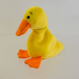 TY Beanie Baby - QUACKERS the Duck ( NO Wings / Wingless ) (No Hang Tag - 1st Gen TT)