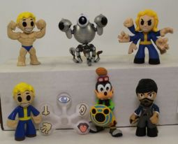 Lot of 6 Loose Assorted Funko Mystery Minis (Kingdom Hearts Fallout And Bethesda) *NON-MINT*