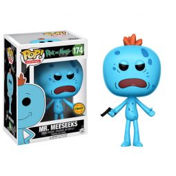 Funko POP! Animation Vinyl Figure - Rick and Morty S2 - MR. MEESEEKS with GUN *Limited Chase* Funko POP! Animation Vinyl Figure - Rick and Morty S2 - MR. MEESEEKS with GUN *Limited Chase*