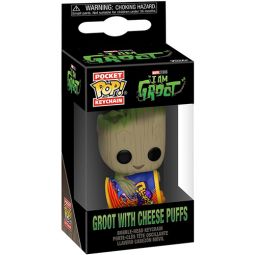Funko Pocket POP! Keychain - Marvel's I Am Groot - GROOT WITH CHEESE PUFFS
