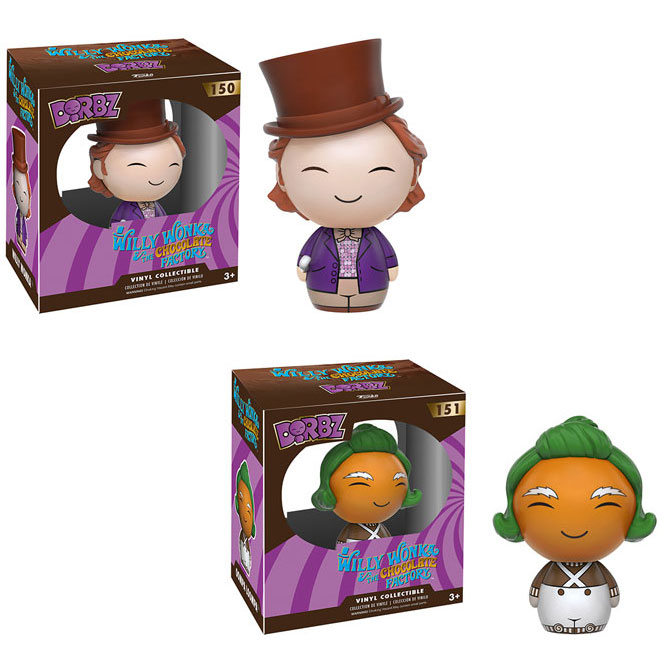 Funko Dorbz Vinyl Figures - Willy Wonka & the Chocolate Factory - SET OF 2 (Willy & Oompa Loopma)