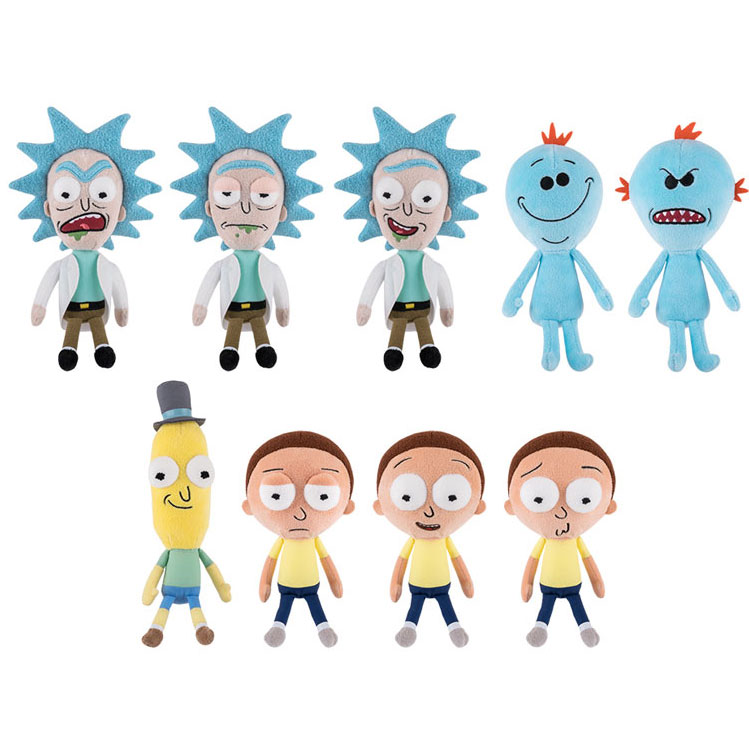 Funko Galactic Plushies - Rick and Morty - SET OF 9 (3 Rick, 3 Morty, 2 Mr. Meeseeks +1)