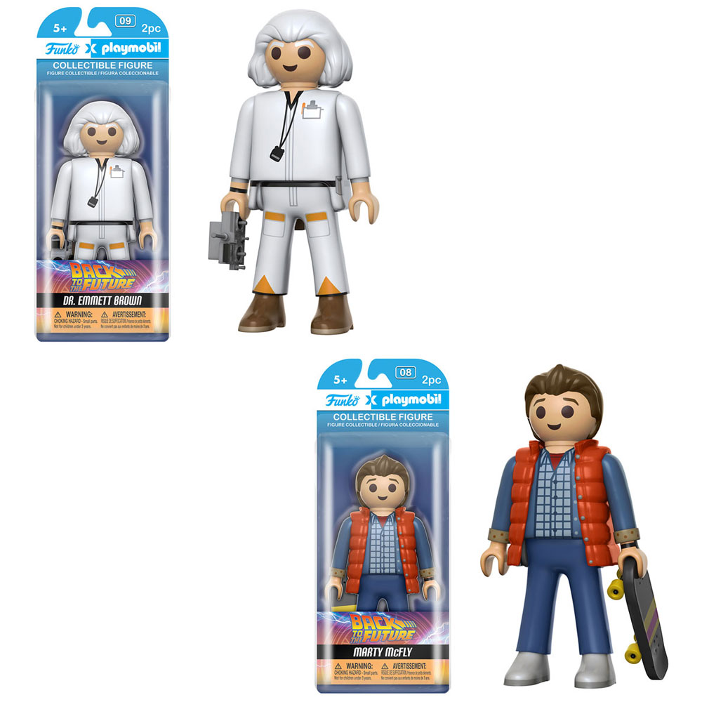 Funko Playmobil Collectible Figures - Back to the Future - SET OF 2 (Doc & Marty)
