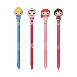 Funko Collectible Pens with Topper - Disney Princesses S3 - SET OF 4 (Ariel, Belle, Mulan +1)