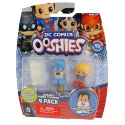 Jakks Pacific Toys - Ooshies Pencil Toppers - DC Comics S1 - 4-PACK (Batman, Glow Aquaman +2)